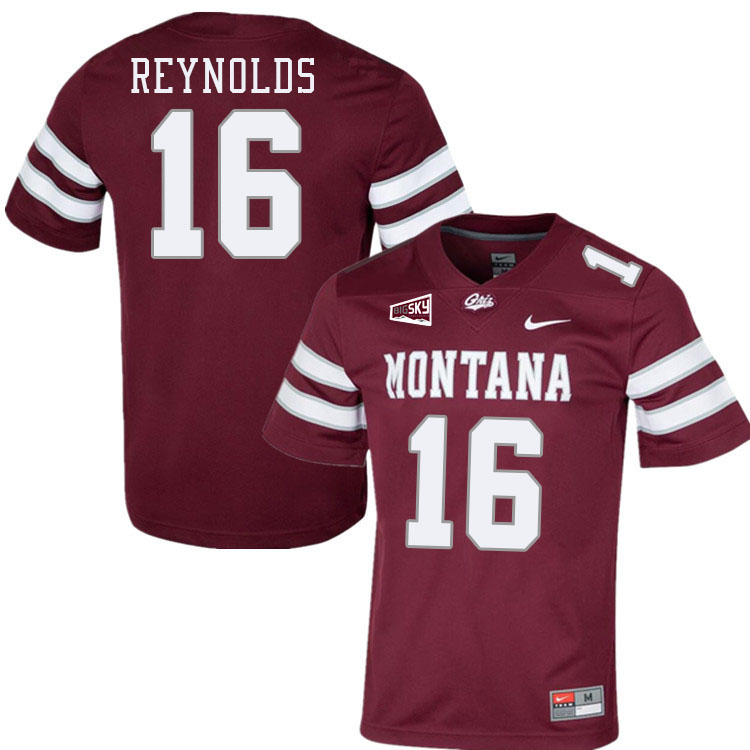 Montana Grizzlies #16 Owen Reynolds College Football Jerseys Stitched Sale-Maroon